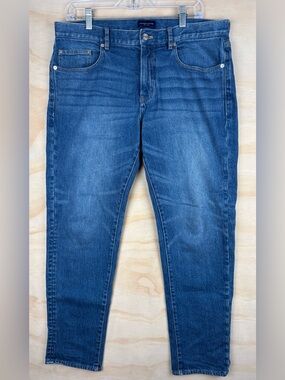Proper Cloth Jeans Mens 34 X 30 Blue Crosby Mid Wash Indigo Stretch Denim